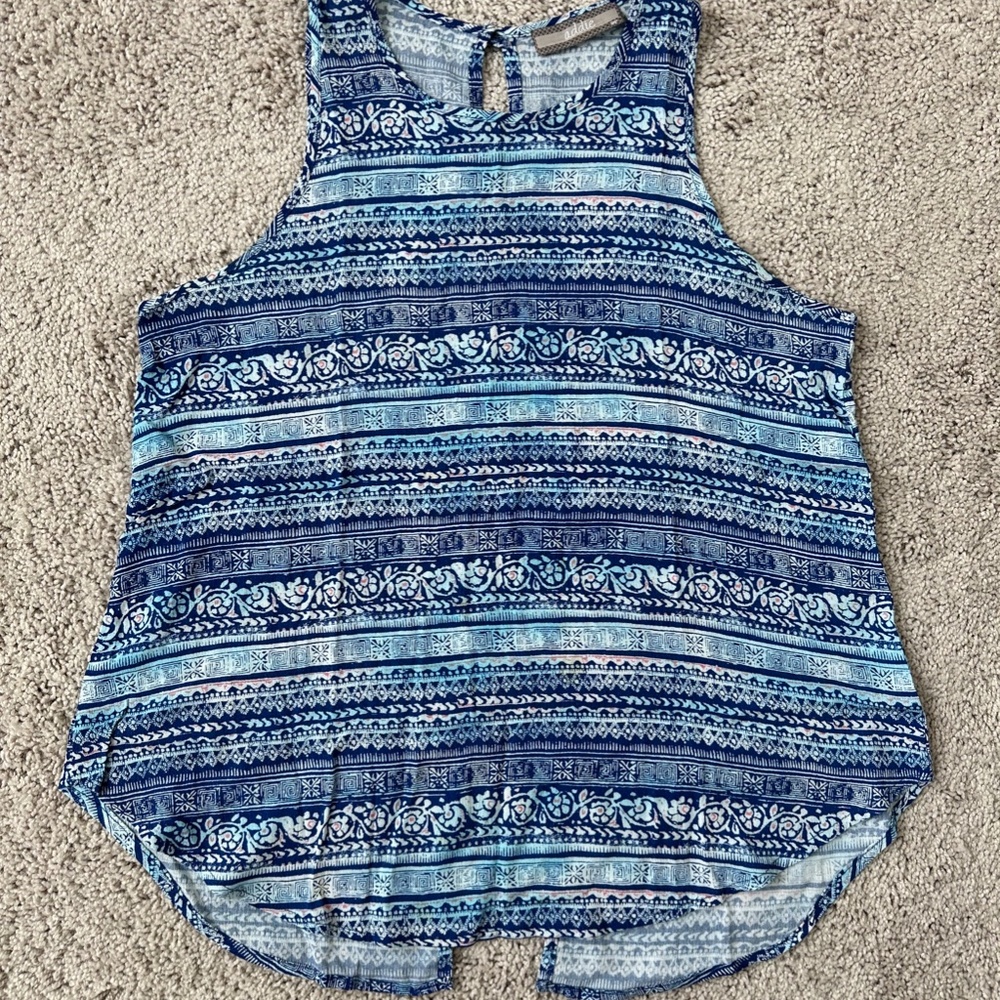 Addie Blue Lightweight Sleeveless Blouse - Picture 2 of 3